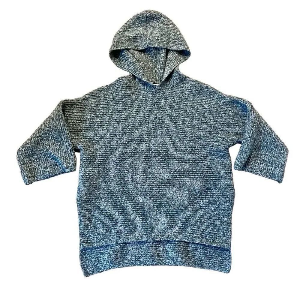 Old navy grey ribbed hooded sweater size xs